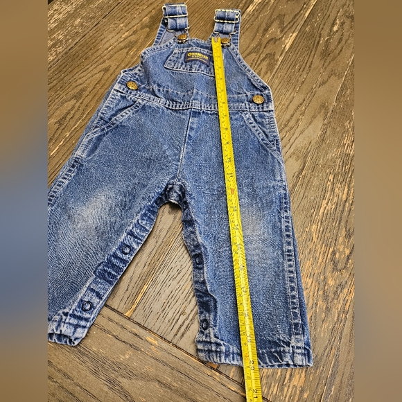 Vintage OshKosh B’Gosh Vestbak Unisex Denim Blue Jean Overalls 12 M - Picture 3 of 8